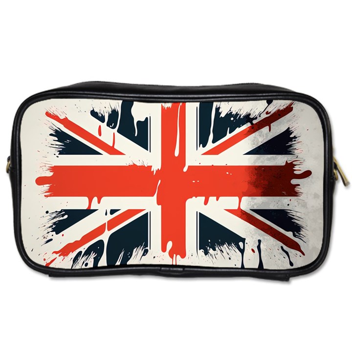 Union Jack England Uk United Kingdom London Toiletries Bag (Two Sides)