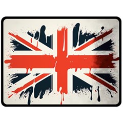 Union Jack England Uk United Kingdom London Fleece Blanket (large) by Bangk1t