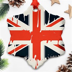 Union Jack England Uk United Kingdom London Ornament (snowflake) by Bangk1t