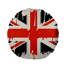 Union Jack England Uk United Kingdom London Standard 15  Premium Round Cushions