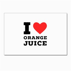 I Love Orange Juice Postcard 4 x 6  (pkg Of 10) by ilovewhateva