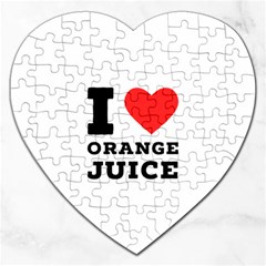 I Love Orange Juice Jigsaw Puzzle (heart) by ilovewhateva