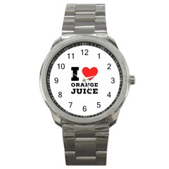 I Love Orange Juice Sport Metal Watch by ilovewhateva