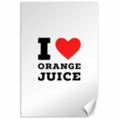 I Love Orange Juice Canvas 24  X 36  by ilovewhateva