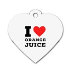 I love orange juice Dog Tag Heart (Two Sides) Front