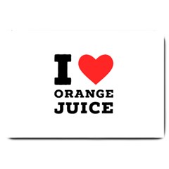 I Love Orange Juice Large Doormat by ilovewhateva