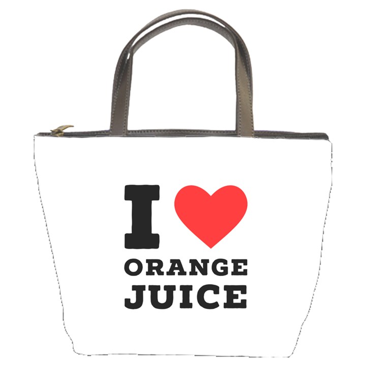 I love orange juice Bucket Bag