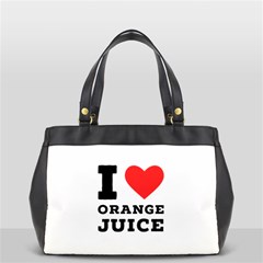 I Love Orange Juice Oversize Office Handbag (2 Sides) by ilovewhateva