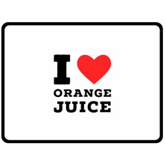 I Love Orange Juice Fleece Blanket (large) by ilovewhateva