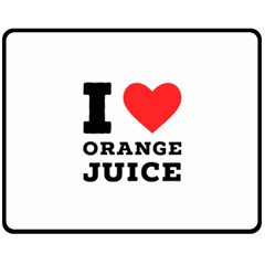 I Love Orange Juice Fleece Blanket (medium) by ilovewhateva