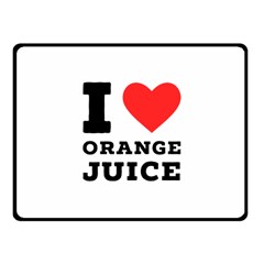 I Love Orange Juice Fleece Blanket (small) by ilovewhateva