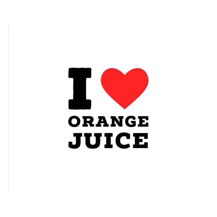 I love orange juice Two Sides Premium Plush Fleece Blanket (Small)