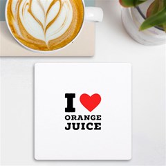 I Love Orange Juice Uv Print Square Tile Coaster  by ilovewhateva