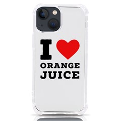 I Love Orange Juice Iphone 13 Mini Tpu Uv Print Case by ilovewhateva