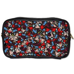 Harmonious Chaos Vibrant Abstract Design Toiletries Bag (one Side) by dflcprintsclothing