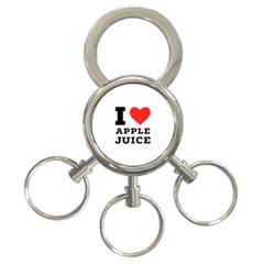 I Love Apple Juice 3-ring Key Chain by ilovewhateva