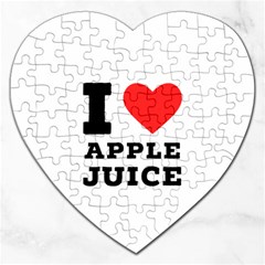 I Love Apple Juice Jigsaw Puzzle (heart) by ilovewhateva