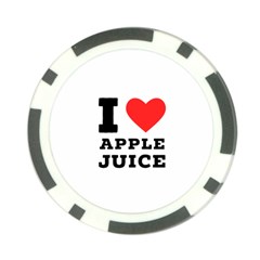 I Love Apple Juice Poker Chip Card Guard (10 Pack) by ilovewhateva