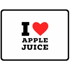 I Love Apple Juice Fleece Blanket (large) by ilovewhateva