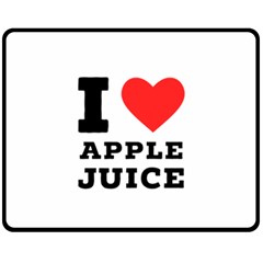 I Love Apple Juice Fleece Blanket (medium) by ilovewhateva