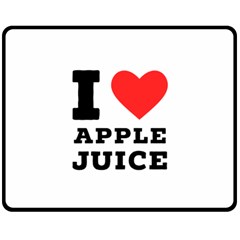 I Love Apple Juice Two Sides Fleece Blanket (medium) by ilovewhateva