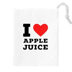 I Love Apple Juice Drawstring Pouch (5xl)