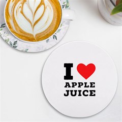 I Love Apple Juice Uv Print Round Tile Coaster by ilovewhateva