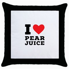 I Love Pear Juice Throw Pillow Case (black) by ilovewhateva