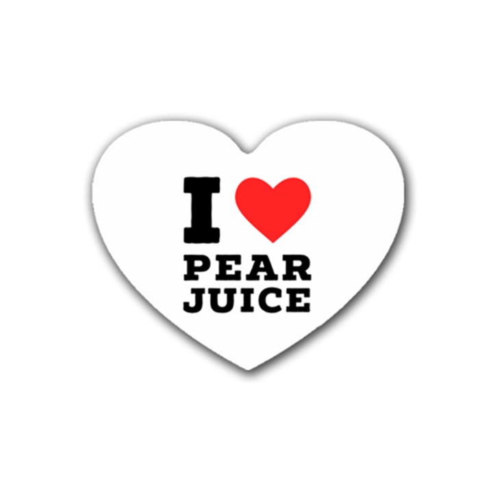 I love pear juice Rubber Heart Coaster (4 pack)