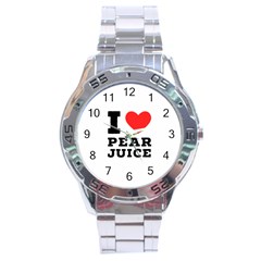 I Love Pear Juice Stainless Steel Analogue Watch by ilovewhateva