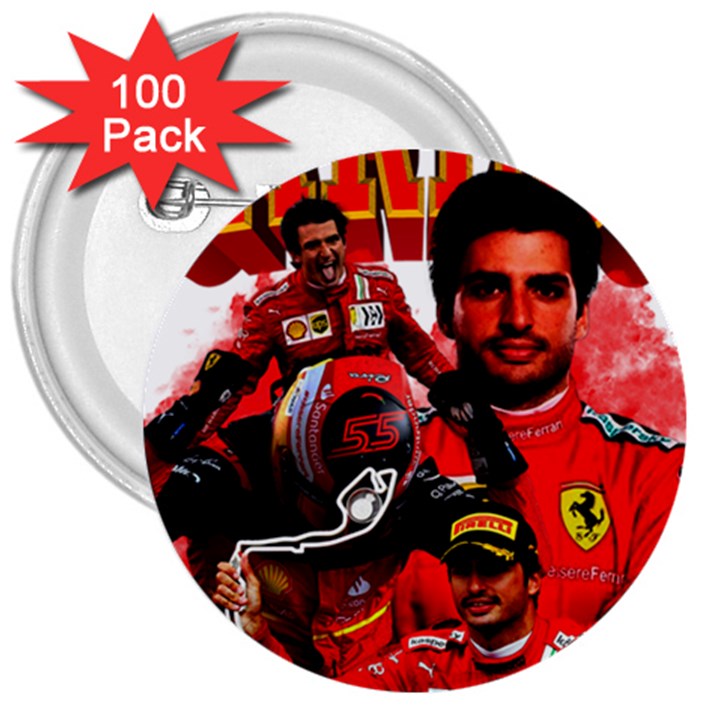 Carlos Sainz 3  Buttons (100 pack) 