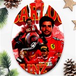 Carlos Sainz Oval Ornament (Two Sides) Front