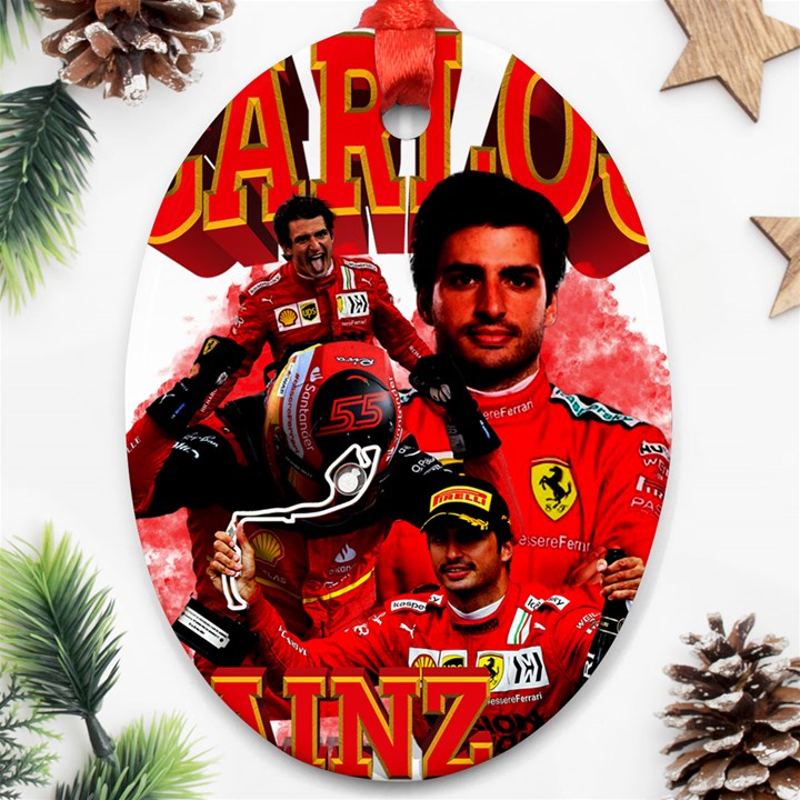 Carlos Sainz Oval Ornament (Two Sides)