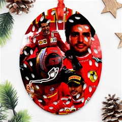 Carlos Sainz Oval Filigree Ornament (two Sides) by Boster123