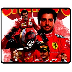 Carlos Sainz Two Sides Fleece Blanket (medium) by Boster123