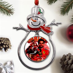 Carlos Sainz Metal Snowman Ornament