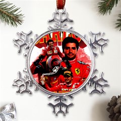 Carlos Sainz Metal Large Snowflake Ornament