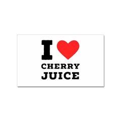 I Love Cherry Juice Sticker Rectangular (10 Pack)