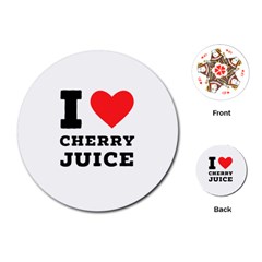 I Love Cherry Juice Playing Cards Single Design (round)