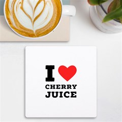 I Love Cherry Juice Uv Print Square Tile Coaster  by ilovewhateva