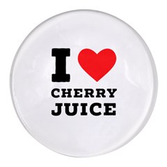 I Love Cherry Juice Round Glass Fridge Magnet (4 Pack) by ilovewhateva