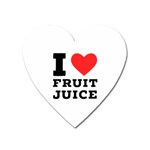 I love fruit juice Heart Magnet Front