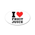 I love fruit juice Sticker Oval (100 pack) Front