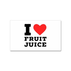 I Love Fruit Juice Sticker Rectangular (10 Pack)