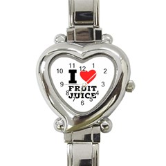 I Love Fruit Juice Heart Italian Charm Watch by ilovewhateva