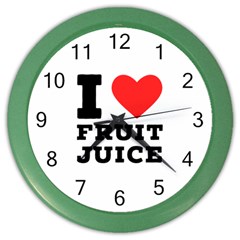 I Love Fruit Juice Color Wall Clock by ilovewhateva