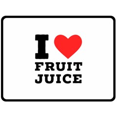 I Love Fruit Juice Fleece Blanket (large) by ilovewhateva