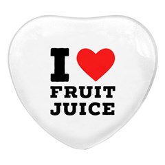 I Love Fruit Juice Heart Glass Fridge Magnet (4 Pack) by ilovewhateva