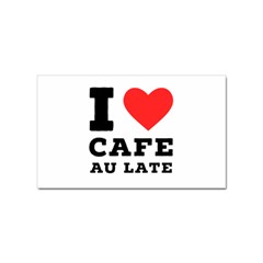 I love cafe au late Sticker Rectangular (100 pack)