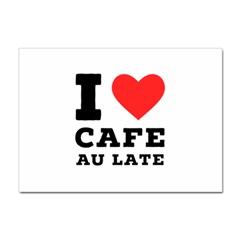 I love cafe au late Sticker A4 (10 pack)